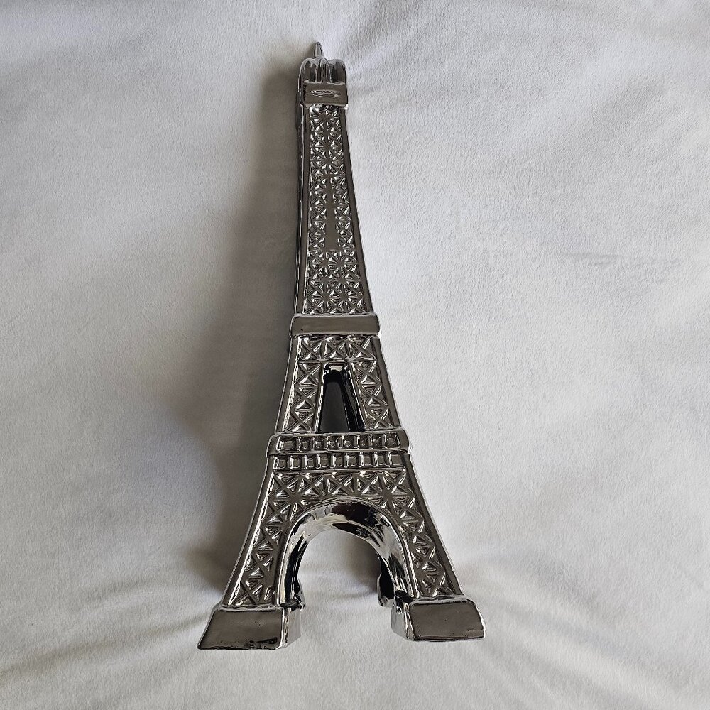 Pier 1 Imports silver-toned metal Eiffel Tower-themed home decor